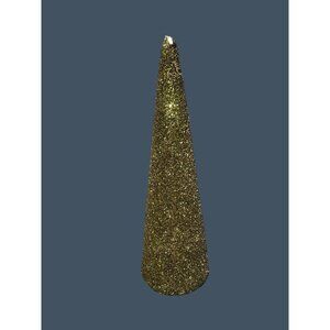 CHRISTMAS GOLD SPRARKLE FIGURE TREE TABLE DECORATION